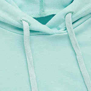 Sudadera con capucha recortada de invierno con logotipo personalizado 2025 para mujer, sudadera de punto de algodón de alta calidad con patrón sólido, Top corto de lana, sudadera OEM otoño - Product Image 3