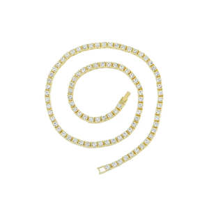Chaîne à maillons de tennis cubaine de 4mm en strass - Product Image 2