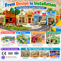 Peralatan Taman Bermain Dalam Ruangan untuk Balita yang Dapat Disesuaikan, Rumah-rumahan Mini, Permainan Peran Interaktif, Set Permainan Berpura-pura untuk Anak-anak