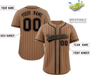 Camiseta de béisbol de corte Atlético abotonada, camiseta de softbol de malla de secado rápido personalizada, aparejos de sublimación bordados, sarga, jóvenes de EE. UU. - Product Image 2