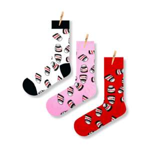 Juego de Calcetines Transpirables Unisex de 3 Piezas con Estampado de Chocolate Delicioso para Uso Diario - Product Image 1