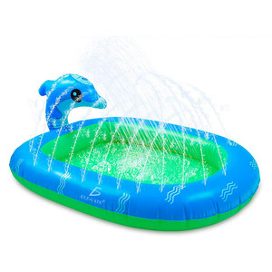 Piscina Inflable Resistente con Aspersores y Cabeza de Delfín, Tamaño Personalizado, Flotador de Diversión para Uso en Ríos - Product Image 1