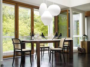 Banquet nordique chaise en bois massif rotin tissage chaises de salle à manger reconstituant les voies anciennes chaise de salle à manger pour salle à manger - Product Image 3