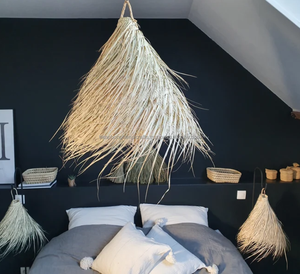 Abat-jour en jonc de mer de plusieurs tailles | Décoration d'appartement de style hawaïen - Product Image 3