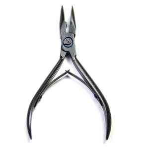 Alicates profesionales para extensiones de cabello dorados con agarre negro - Product Image 3