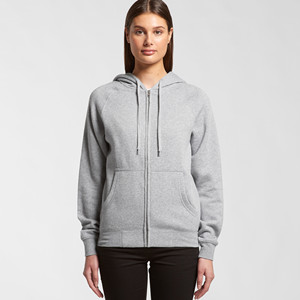 Anti-Winkle Regular Street Wear Unisex Full Zipper Thick <b>Fleece</b> Fabric Inside Blank Embroidery Custom Logo Women's Zip-Up Hoodie - Product Image 3