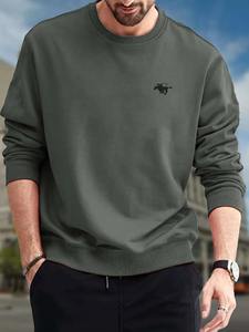 Venta al por mayor de moda de los hombres sudadera Casual de manga larga pulóver sudaderas de diseño personalizado de los hombres sudadera - Product Image 6