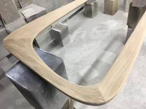 Gương khung gỗ óc chó thật không đối xứng thanh lịch, hoàn hảo cho phòng tắm hoặc phòng ngủ, thêm một nét độc đáo cho trang trí nhà của bạn - Product Image 2