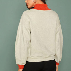 Sudadera Extra Grande para Mujer con Cuello Alto, Nuevo Lanzamiento, Moda Casual Sostenible para Otoño e Invierno - Product Image 3