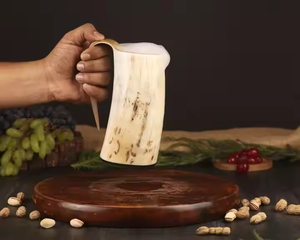 แก้วดื่มฮอร์นทนทานทันสมัยและเป็นมิตรกับสิ่งแวดล้อมทำจากงานฝีมือเสี้ยว - Product Image 1