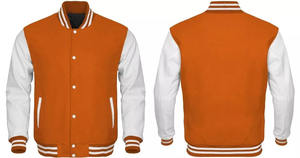 Blouson aviateur Letterman Varsity pour homme avec manches en cuir véritable col montant Street Wear pour la saison d'hiver RATA-International - Product Image 3