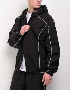 Broderie de LOGO personnalisé 100% vestes à capuche en polyester manteau à capuche zippé pliable veste coupe-vent légère de voyage pour hommes - Product Image 4