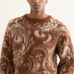 Suéteres de Punto Personalizados para Hombre, 100% Algodón, Diseño OEM, Antiencogimiento, Transpirables, de Secado Rápido, Cuello Redondo, Ropa Casual de Invierno - Product Image 4