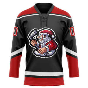 100% Material de poliéster hecho Jersey de hockey sobre hielo/Diseño personalizado Precio razonable Jersey de hockey sobre hielo - Product Image 2