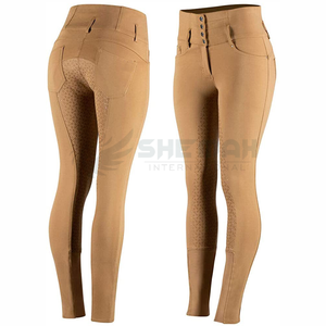Mallas cómodas para montar a caballo para mujer, mallas ecuestres de tacto suave, cintura alta, soporte de ajuste seguro - Product Image 2