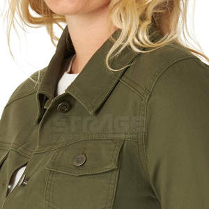 Vestes en jean en coton respirant tricoté pour femmes, taille plus, design personnalisé, imprimé, fabriquées au Pakistan - Product Image 3