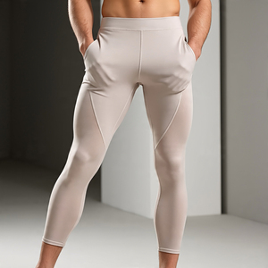 Leggings en maille transparente pour hommes Gym Fitness See Through Quick Dry Transparent Men Sheer Mesh Leggings - Product Image 3