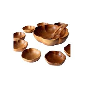 Luxury Polished Natural <b>Wooden</b> <b>Salad</b> Serving <b>Bowl</b> Handmade Home Decor for Kitchen & Wedding Use - Product Image 1