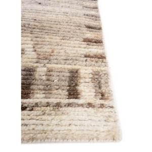 พรมขนสัตว์ถักมือสีเบจและสีน้ำตาลลายเรขาคณิตสำหรับห้องนั่งเล่น ทางเข้าบ้าน และโถงทางเดิน รุ่น Car-Reb-1374 - Product Image 4