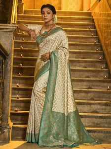 Beautiful Silk Banarasi Sarees with Zari Weaving Party Style All Seasons for Wholesale - Product Image 5