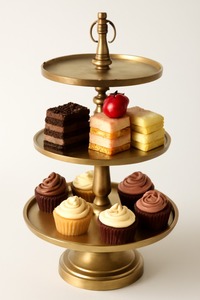 Support à gâteau en métal doré haut de gamme Matériau en fer élégant pour fêtes, mariages et présentoir à cupcakes - Product Image 2