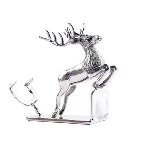 Offre Spéciale moderne Bronze cerf casier à vin Style rétro affichage en alliage vieilli pour magasin de vin fabriqué à la main modèle cadeau pour noël - Product Image 6