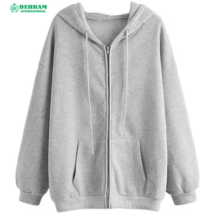 Sweat à capuche zippé en molleton 100 % coton de haute qualité pour l'hiver, tenue décontractée, imprimé numérique, fermeture éclair cubique - Product Image 2