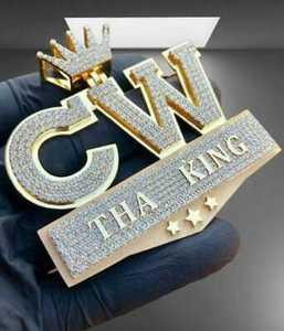 Pendentif brillant avec nom personnalisé avec diamant Moissanite blanc en argent sterling 925 bijoux personnalisés pour un éclat intemporel - Product Image 2