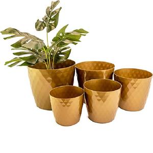 Pot de fleurs en métal personnalisé fait à la main avec Design de feuilles pour la décoration de la maison et du bureau - Product Image 5