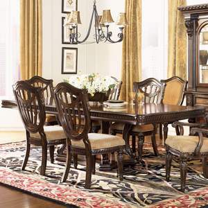 Meubles <span class=keywords><strong>de</strong></span> salle à manger <span class=keywords><strong>de</strong></span> style américain antique, <span class=keywords><strong>table</strong></span> <span class=keywords><strong>et</strong></span> chaises entièrement sculptées à la main, <span class=keywords><strong>table</strong></span> en bois avec <span class=keywords><strong>6</strong></span> chaises - Product Image 1