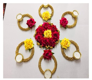 Mantel decorativo hecho a mano para el hogar y la Oficina, esteras florales para regalo de boda, fiesta, luz de té, Diwali - Product Image 4