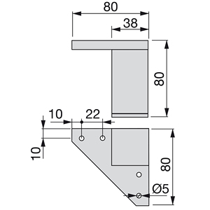 Set di 4 Alumix 1 gambe per mobili altezza 80 mm plastica in grigio metallizzato - Product Image 4