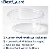 Barquette en plastique transparente de qualité alimentaire sur mesure pour cupcakes, barquette d'emballage jetable pour pâtisserie, thermoformée sous vide