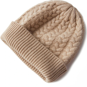 Hot Sale Cable Knit Cashmere Wool Hat Beanie Warm Winter Soft Knitted Kids or Adults Knit Hats Beanie - Product Image 1