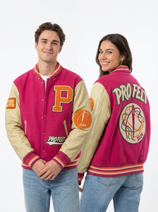 Collage Baseball jacket for men Winter Custom Made Logo Unisex Wool Blend Body Leather Sleeves Letterman Varsity Jackets - Product Image 2