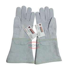 Gants de soudage ISONZ 750 en cuir de vachette de qualité supérieure, pour soudage à l'argon, avec doublure en coton, résistants à la chaleur, pour travaux en acier et en extérieur - Product Image 2