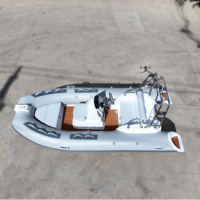 Bateau pneumatique rigide ZHENBO 12.8ft Fast Speed Rib-390C Sport Yacht Single Fishing avec réservoir de carburant intégré ORCA Hypalon RIB 390