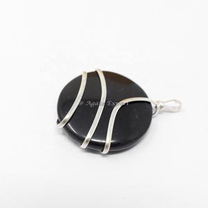 Pendentif en forme de cœur en Tourmaline noire naturelle, fil artisanal, enveloppe de pierres précieuses, pendentif en cristal de guérison pour collier, vente en gros - Product Image 6