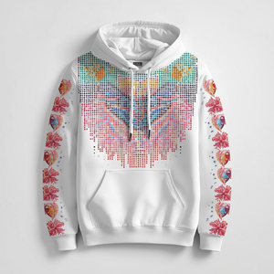 เสื้อฮู้ดปักลายเพชรสำหรับฤดูหนาว ผ้าโพลีเอสเตอร์/ไนลอนเนื้อฟลีซ พร้อมบริการรับผลิตแบบ OEM/ODM และติดฉลากสินค้าส่วนตัว - Product Image 1