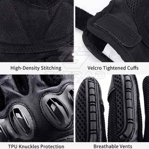 Guantes de Carreras al por Mayor con Diseño Personalizado, Transpirables, de Secado Rápido, para Deportes al Aire Libre, de Dedo Completo, Ligeros, Duraderos, de Cuero con Cierre de Gancho y Bucle - Product Image 4