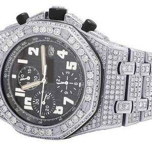 Montre de luxe en diamant VVS Moissanite Montre en diamant certifiée IGI Montre en diamant Hip Hop automatique plaquée Iced Out pour hommes - Product Image 2