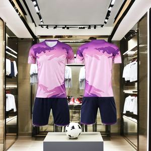 100% Polyester Top Quality Breathable Quick Dry Blank Soccer Uniform Football Jersey <b>Fan</b> Version Soccer Jersey - Product Image 3