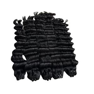 Cheveux vierges ondulés bouclés 100% cheveux humains Extensions de cheveux Super double trame Pointe plate Ruban à clipser Prix de gros - Product Image 5