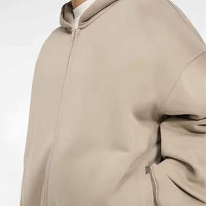 Sweat à capuche zippé surdimensionné personnalisé pour hommes Pull vierge à la mode 500gsm de poids élevé Sweat à capuche à motif imprimé Streetwear - Product Image 4