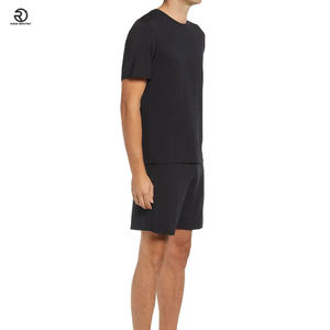 Ensemble short d'été pour hommes Ensembles de jogging pour hommes Manches courtes avec short T-shirts d'été en coton respirant pour hommes - Product Image 3