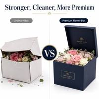 Boîte cadeau personnalisée pour l'Aïd, en papier rigide de luxe avec pelliculage mat et logo en feuille d'or, idéale pour les roses de fête