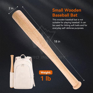 Batte de baseball en bois professionnelle de haute qualité, monobloc, légère, durable et robuste pour les joueurs experts, l'entraînement, les jeux et la pratique. - Product Image 2