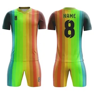 2024 Soccer Uniforms In Low Price Men's Sports Wear Half Sleeve Soccer Jerseys Football Uniform Men Soccer Kits OEM Service