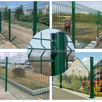 Clôture en fil métallique soudé incurvé 3D, panneau de treillis métallique courbé 3D, clôture de jardin de sécurité extérieure à domicile avec cadre en fer, matériau métallique en PVC
