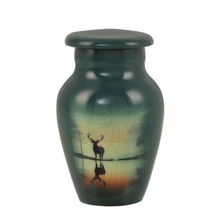 Urna Moderna Pequeña en Forma de Lágrima para Cenizas Humanas, de Acero Inoxidable Rayado, con Bolsa de Terciopelo, Tamaño Personalizado, para Hombre o Mujer - Product Image 1